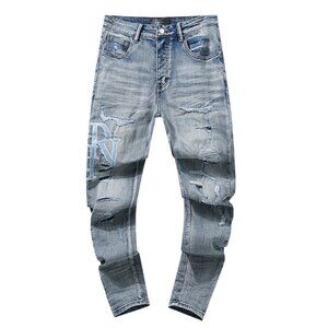AMIRI Light Blue Distressed Jeans